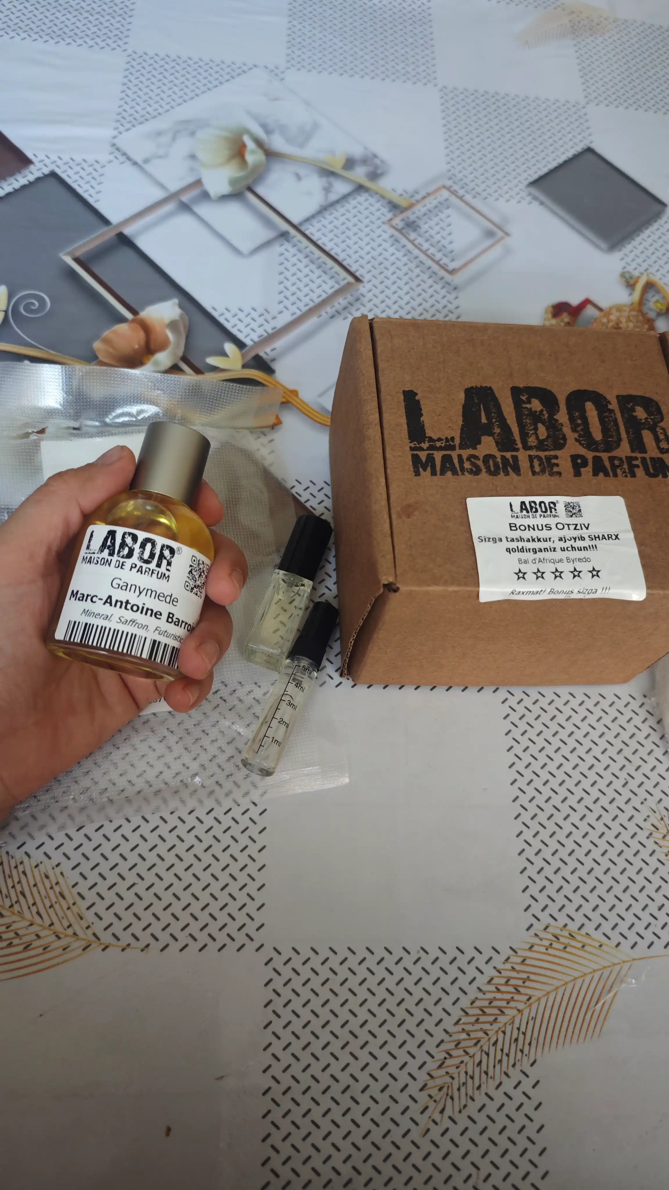 LABOR Parfum Ganymede Marc-Antoine Barrois - Erkak va ayollar parfyumi maxsus flakonlarda