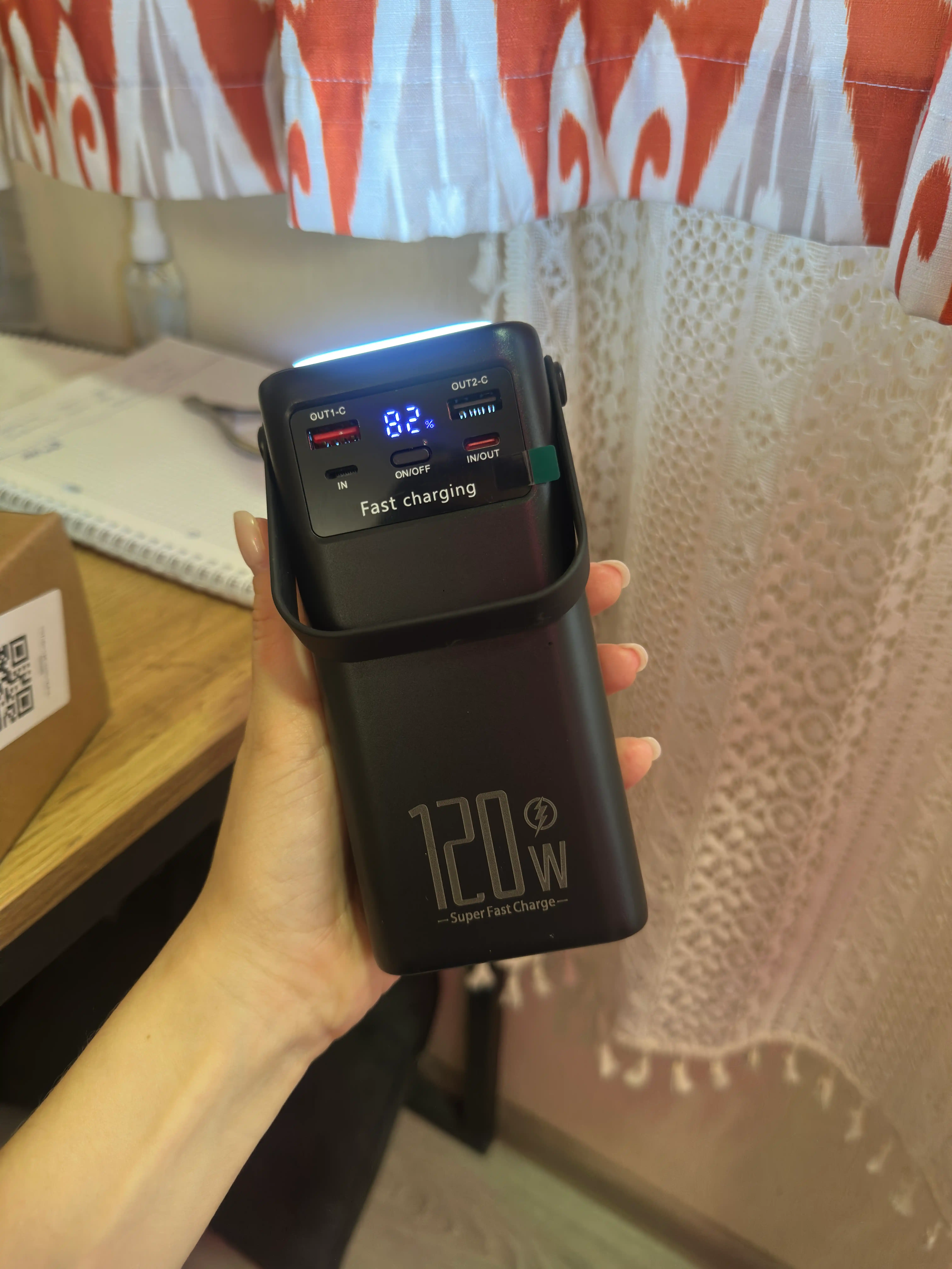 Внешний аккумулятор power bank с быстрой зарядкой, 50000, 100000, 7 в 1