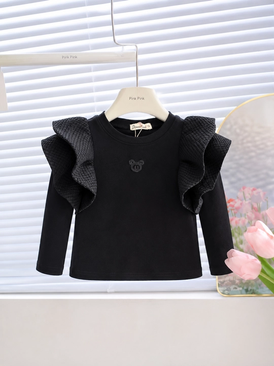 Elegant va Nafis dizayndagi  volanli qizlar koftasi - 