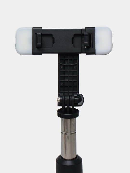 Штатив для телефона, 170 см, 4 в 1, 2 LED фонаря и Bluetooth: монопод, селфи-палка