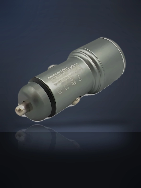 Avtomobil zaryadlovchi PD 30W + QC 3.0, Type-C va USB, metall avtoadapter MLE-LHJ11