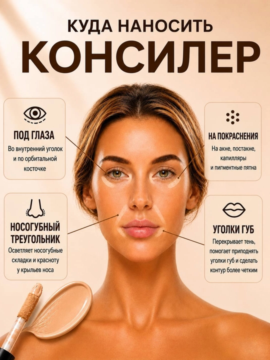 Ko‘z va yuz uchun ikki tomonlama NOVO 2 ta 1 da konsiler