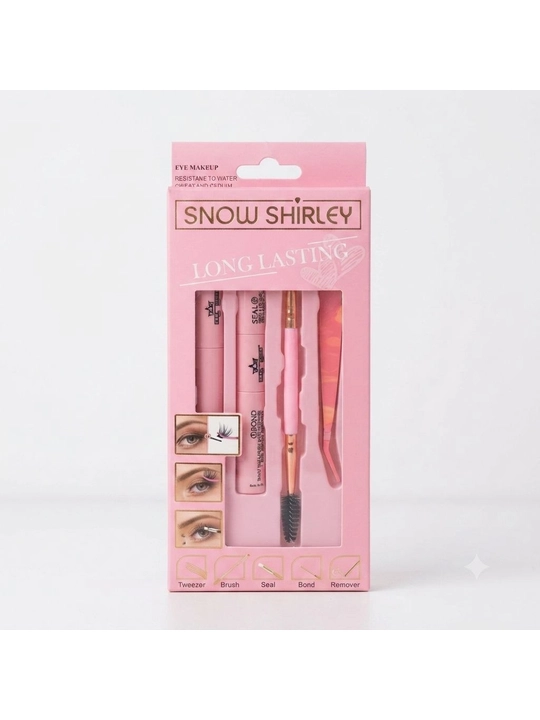 SNOW SHIRLEY Long Lasting – Набор для ламинирования и наращивания ресниц, водостойкий - 