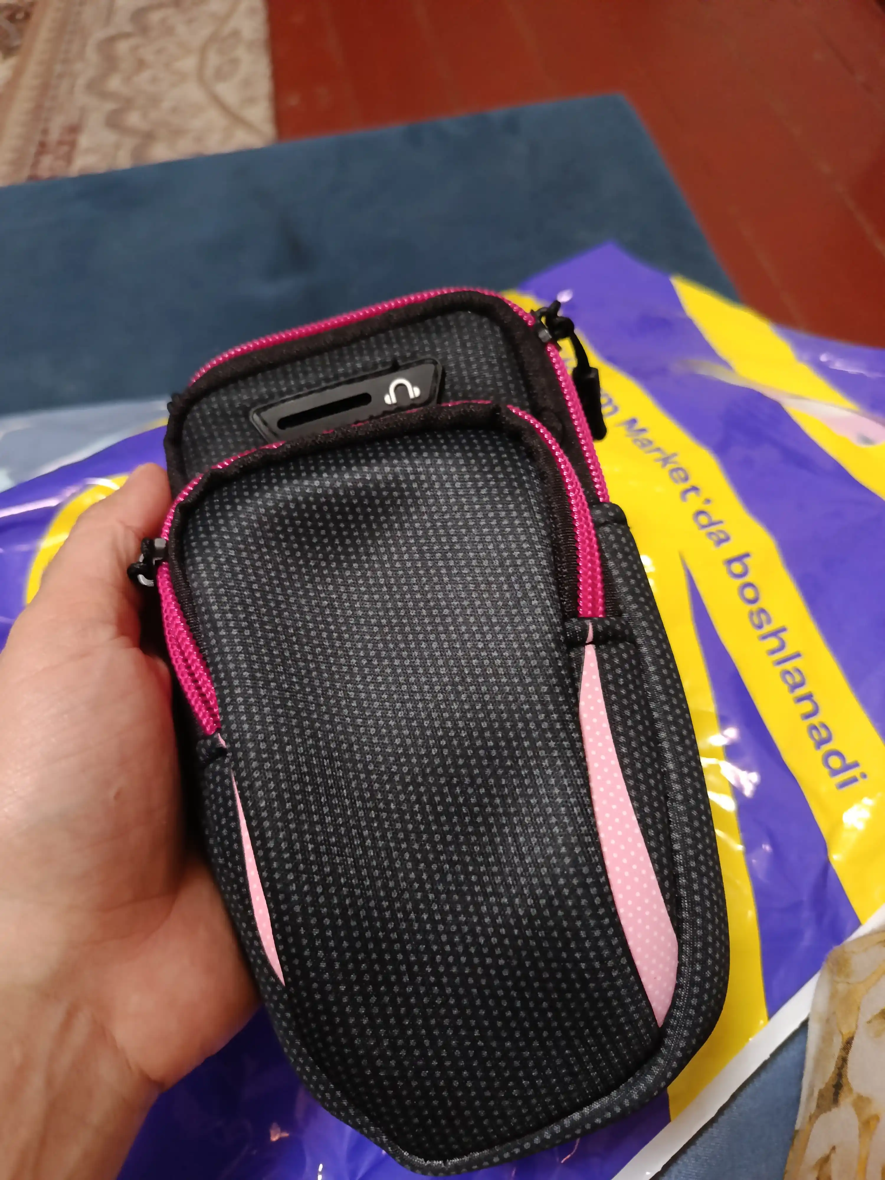 Sumka telefon va kalit uchun, yugurish va sport uchun, 19 x 11 sm