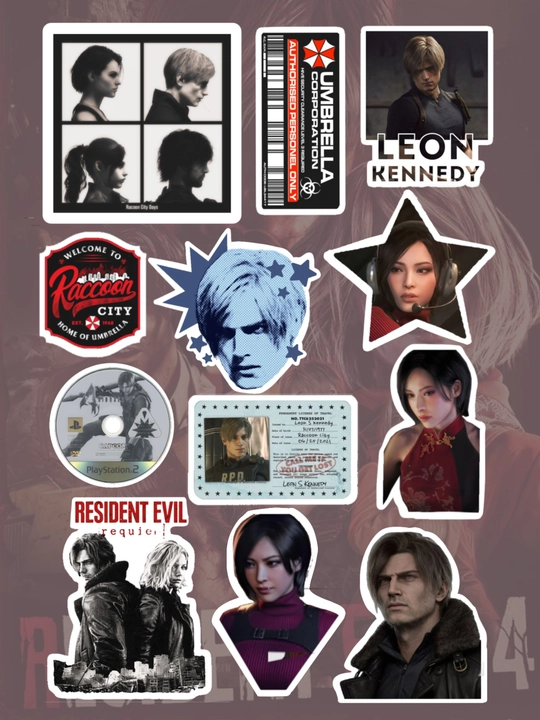 Стикеры, наклейки, игра Resident Evil