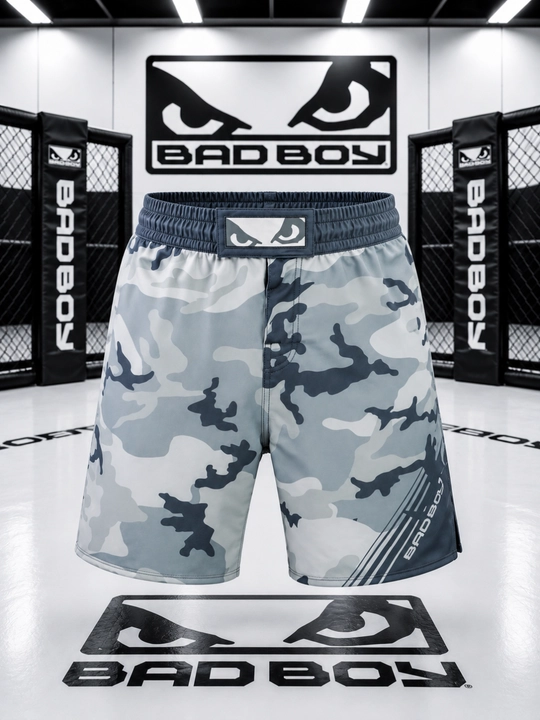 BAD BOY MMA sport shortigi, kamuflyaj dizayn, erkaklar uchun trening shortigi - 