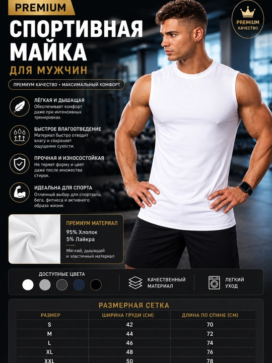 Sport uchun maykalar, M=48, L=50, XL=52 - 