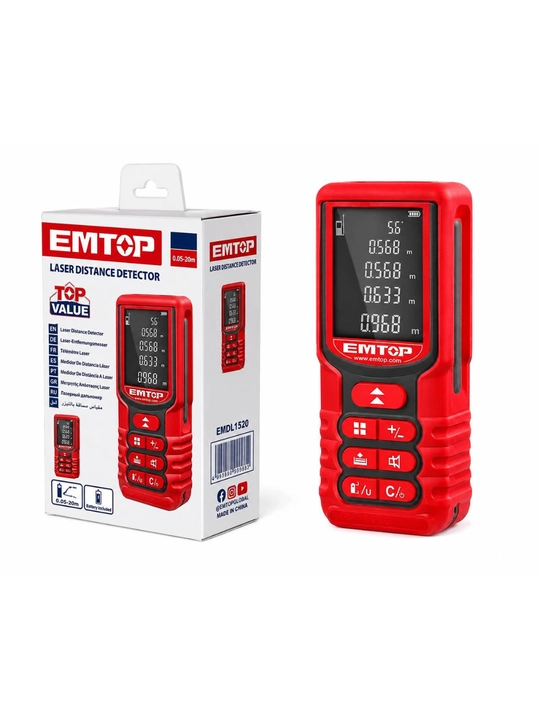 EMTOP EMDL1520 lazerli masofa o‘lchagich 20 m - 