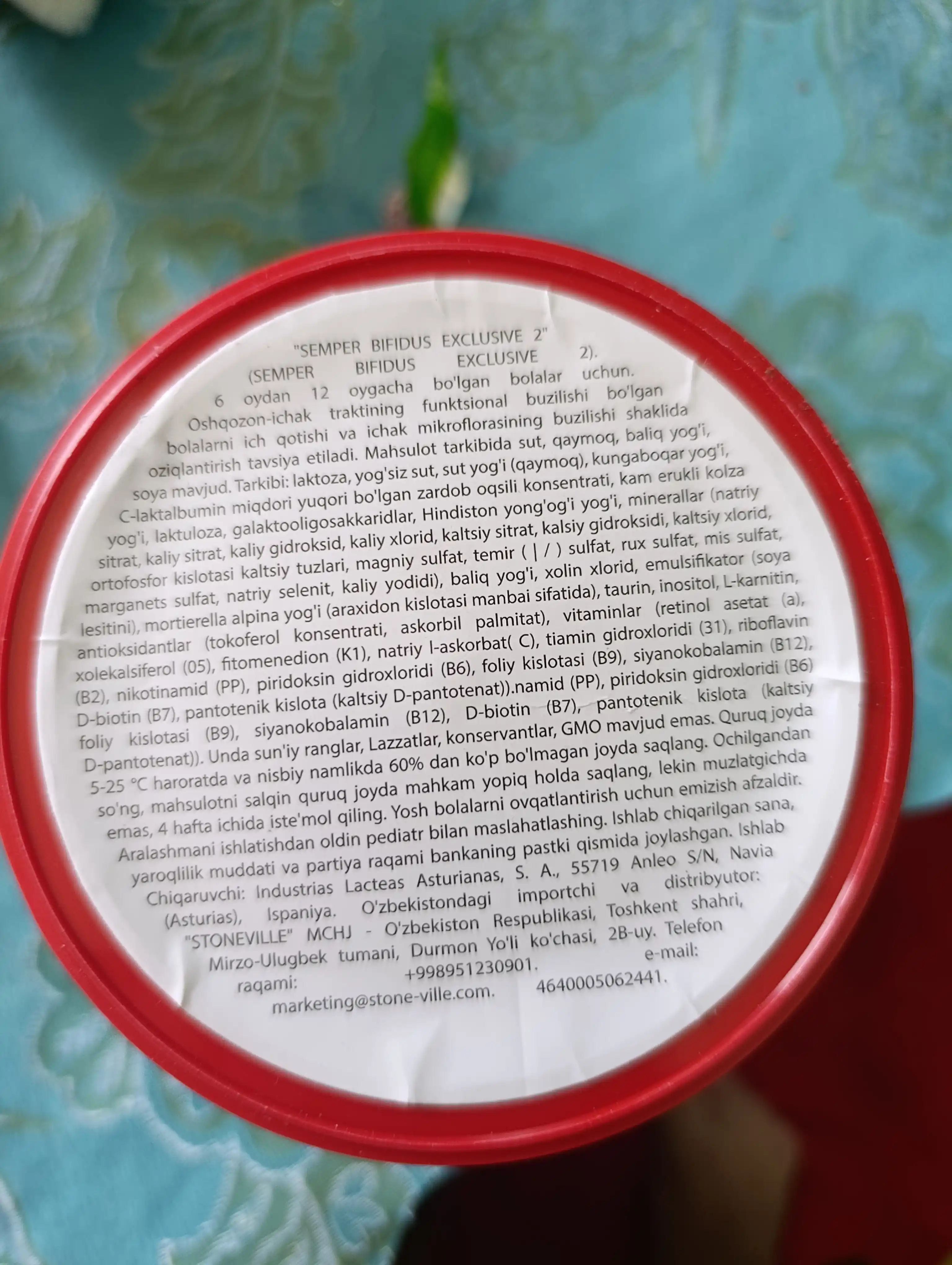 Semper sutli aralashmasi Semper bifidus Eksklyuziv 2 (400x12)