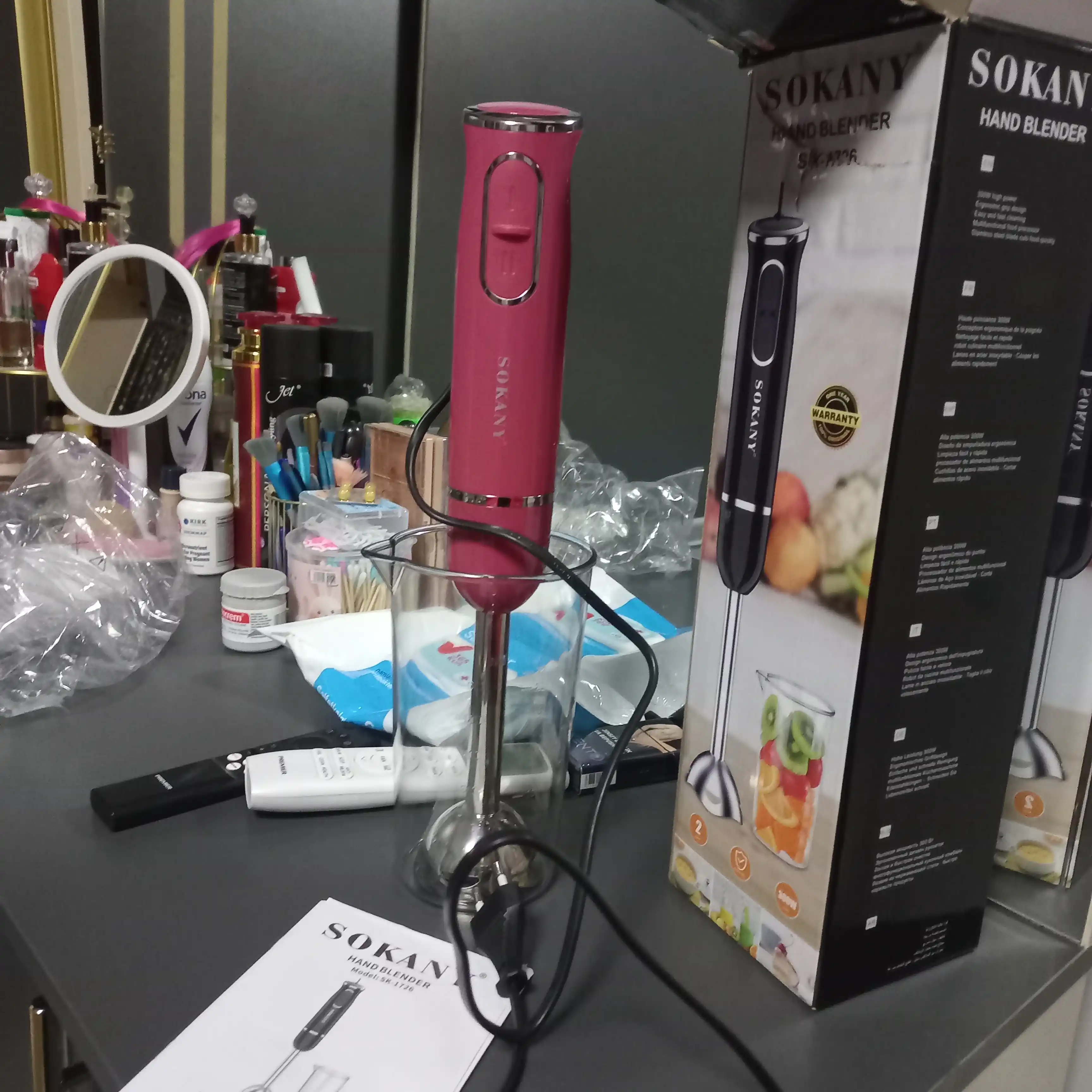 Qo‘l blenderi Sokany SK-1726, 300 W, 0.6 l, 2 tezlik, zanglamas po‘lat