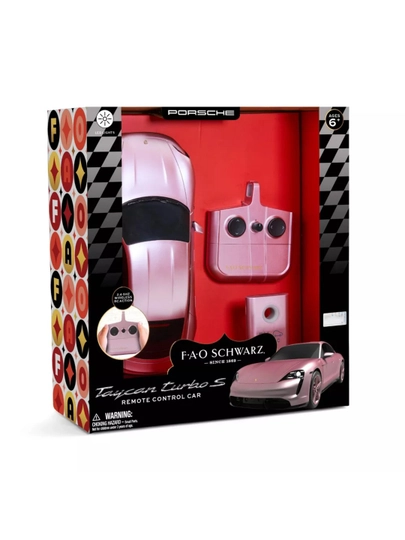 Quvvatlash stansiyasi bilan FAO Schwarz Porsche Taycan Turbo S radio boshqaruvli avtomobili - 