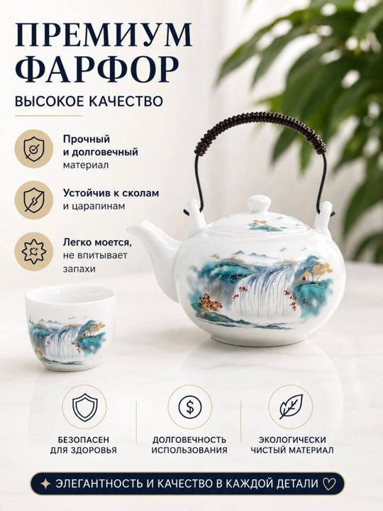 Керамический чайник 1,5 литра в форме уточки, заварочный чайник