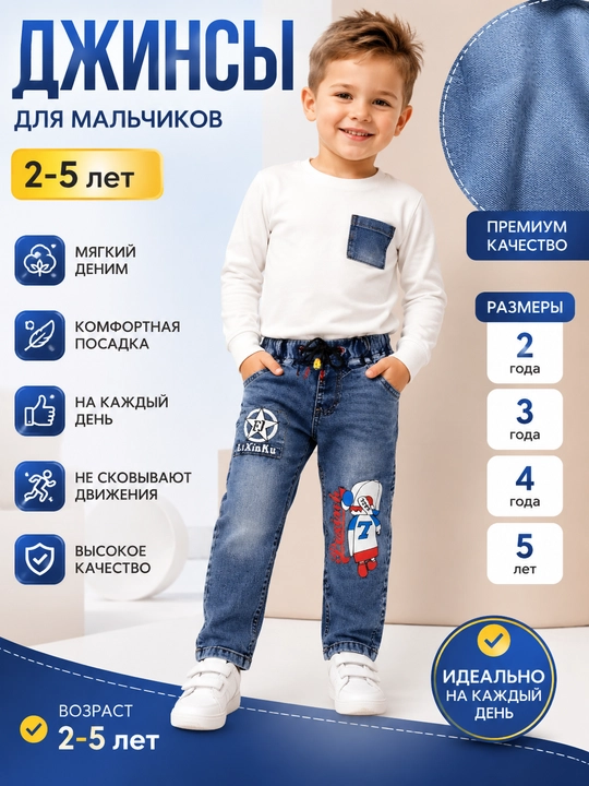 Детские джинсы для мальчиков - 