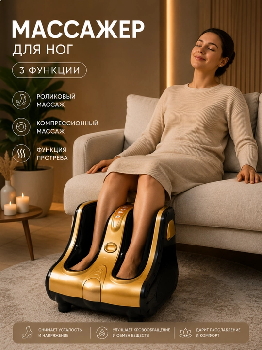 Электрический массажер для ног Renomax, для релаксации