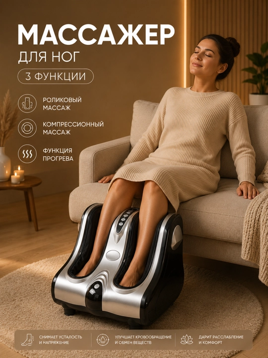 Электрический массажер для ног Renomax, для релаксации