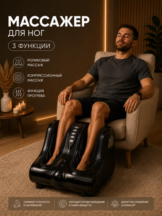 Электрический массажер для ног Renomax, для релаксации