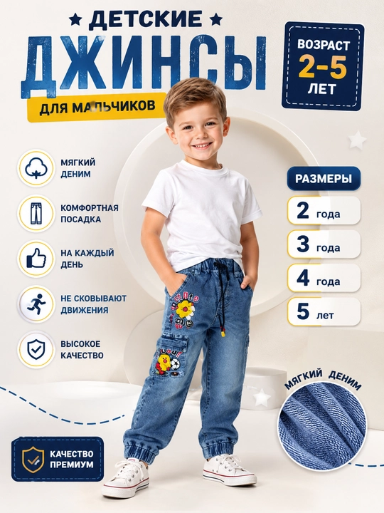 Детские джинсы для мальчиков - 