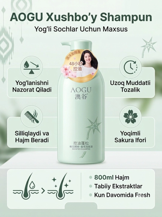 AOGU Flower Bomb shampuni, 550-800 ml - 