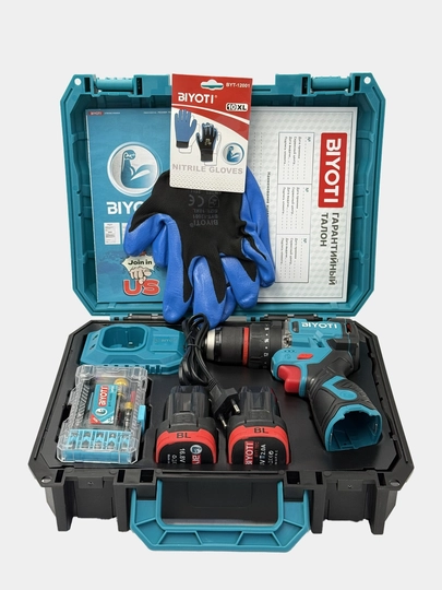 BIYOTI BYT-CD1015 PRO мощный ударный шуруповерт для дома и стройки