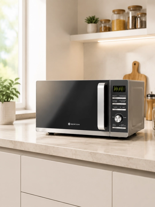 BESTON Mikroto'lqinli pech 23L, 800W, sensorli boshqaruv