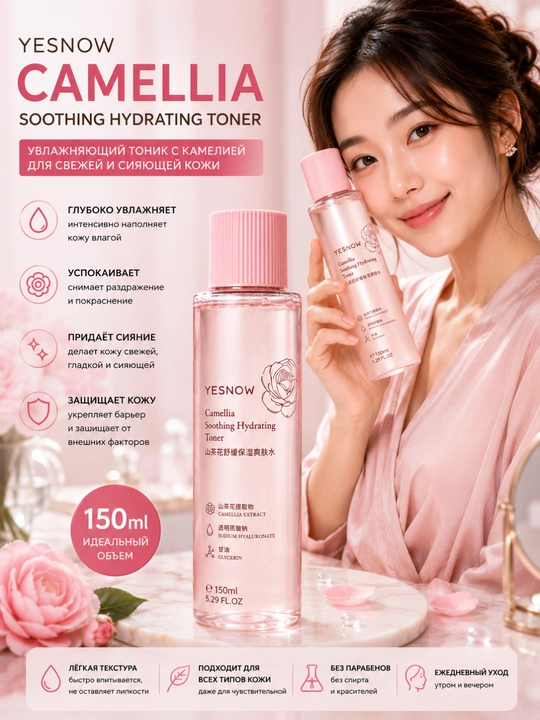 Yuz uchun losyon-tonik YESNOW, vitaminli, 70 ml