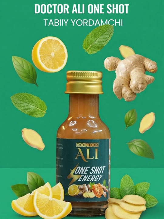 One Shot Energy, для энергии, Doctor Ali Organic-2 (1 упаковка из 30 штук по 30 мл)