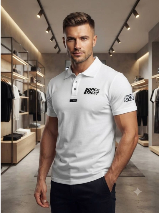 Erkaklar polo Super Street, 100% paxta, yozgi. Turkiyada ishlab chiqarilgan