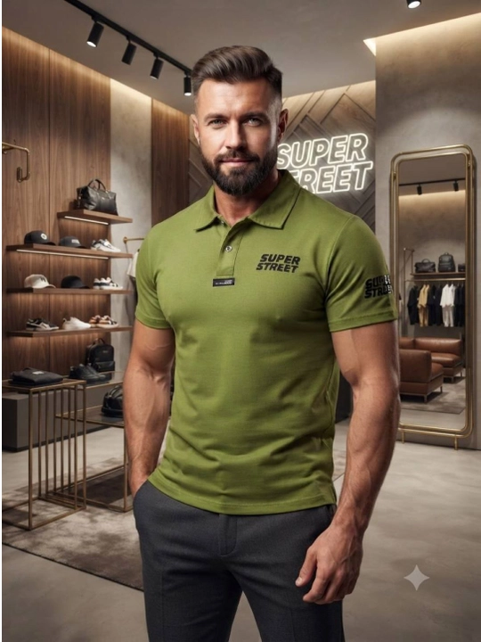 Erkaklar polo Super Street, 100% paxta, yozgi. Turkiyada ishlab chiqarilgan