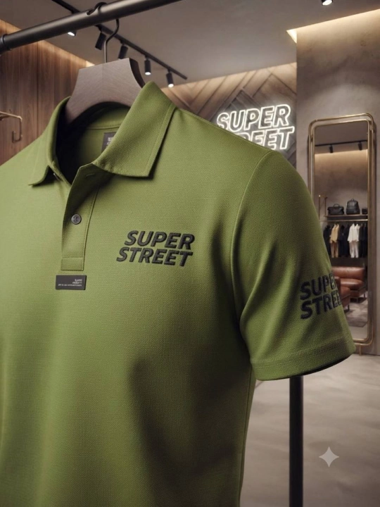 Erkaklar polo Super Street, 100% paxta, yozgi. Turkiyada ishlab chiqarilgan