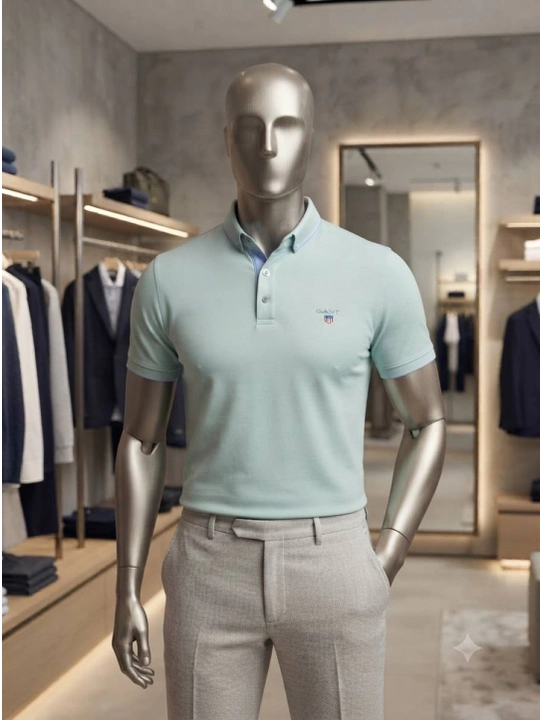 Erkaklar GANT polo futbolkasi, 50% paxta, yozgi, Turkiyada ishlab chiqarilgan