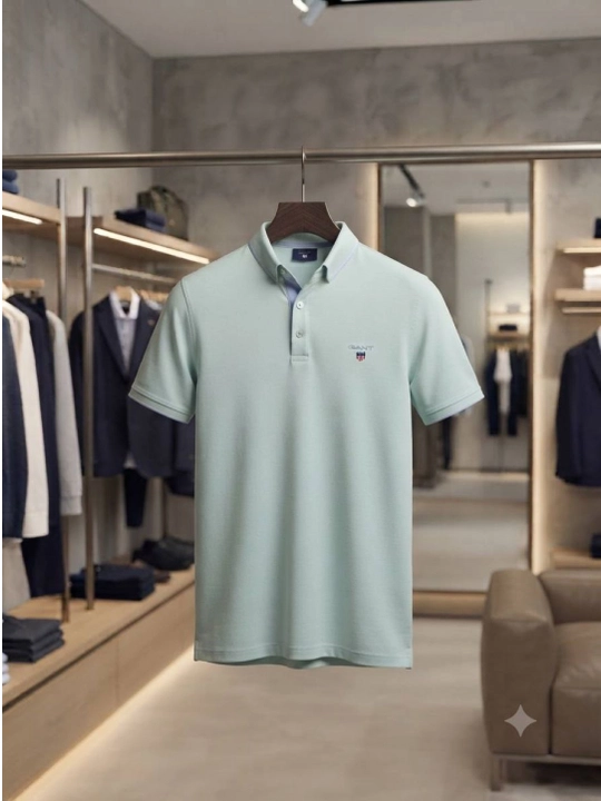 Erkaklar GANT polo futbolkasi, 50% paxta, yozgi, Turkiyada ishlab chiqarilgan