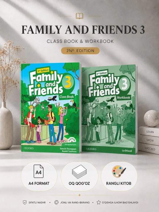 Family and Friends starter 1, 2, 3, 4, 5 части, формат A4 - 