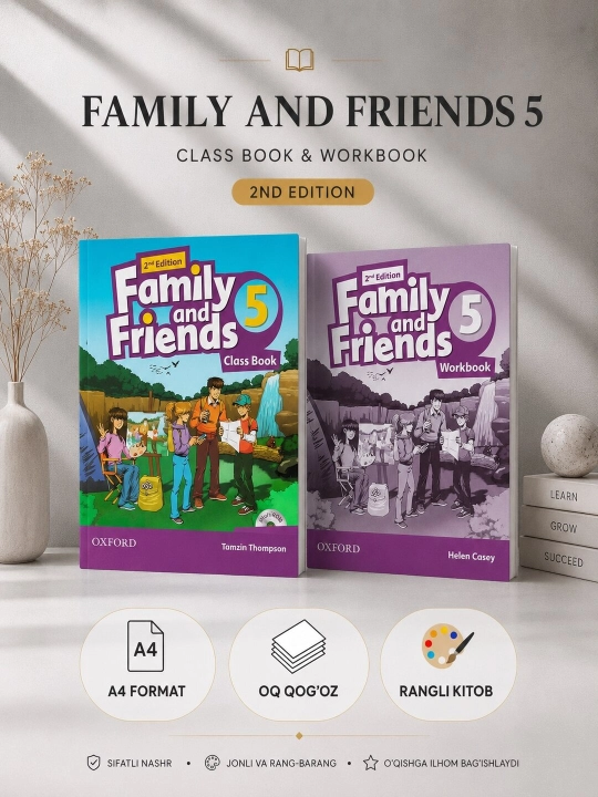 Family and Friends starter 1, 2, 3, 4, 5 части, формат A4 - 