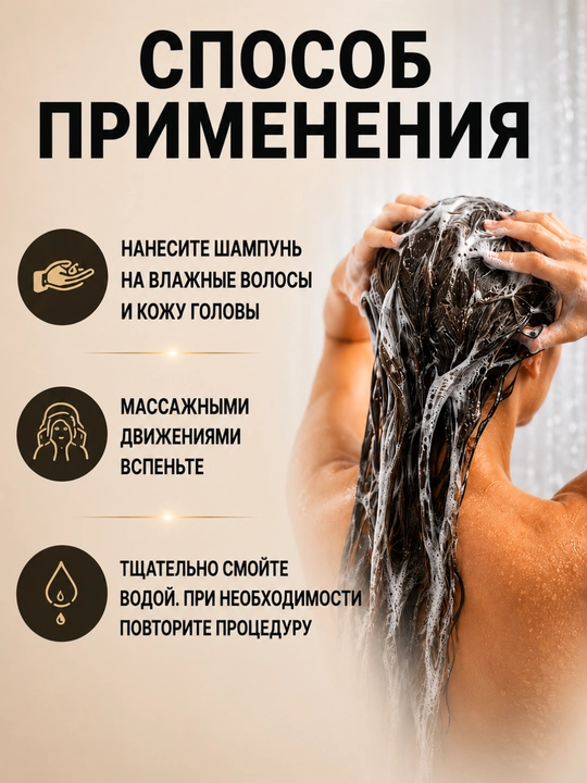 Soch va bosh terisi uchun sulfatsiz, mitsellyar shampun, Compliment 380 ml