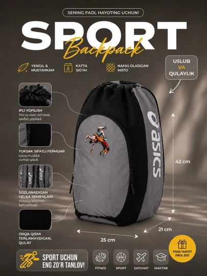 Sport, sayohat, fitnes va kundalik uchun sumka, qo'l yuki - 