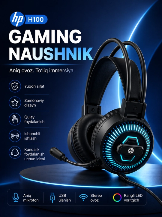 Hp stereo headset dhe-8001u usb гарнитура с микрофоном для пк и ноутбука черная usb - 