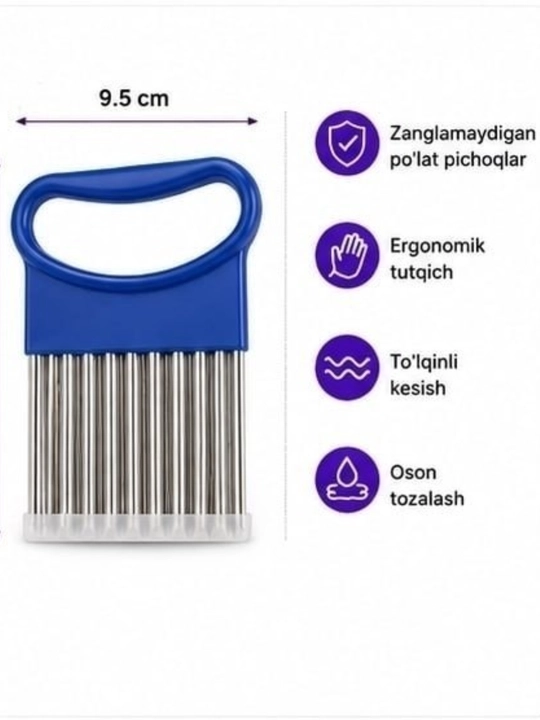 Фигурный нож для овощей JoLalS Potato cutter, волнистый резак для картофеля фри