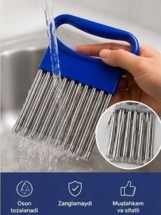 Фигурный нож для овощей JoLalS Potato cutter, волнистый резак для картофеля фри