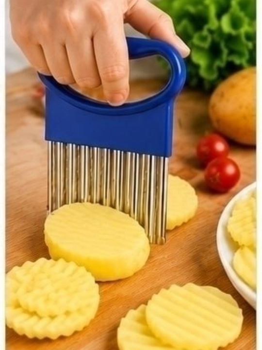 Фигурный нож для овощей JoLalS Potato cutter, волнистый резак для картофеля фри