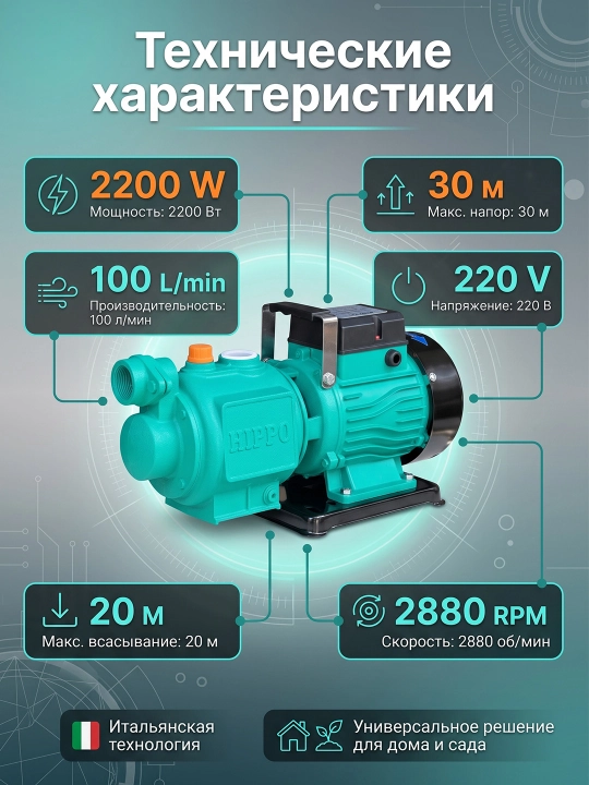 ZGD3-120/2.2 quduq nasos suv nasos 2200W 220V 100l/min sug'orish uchun