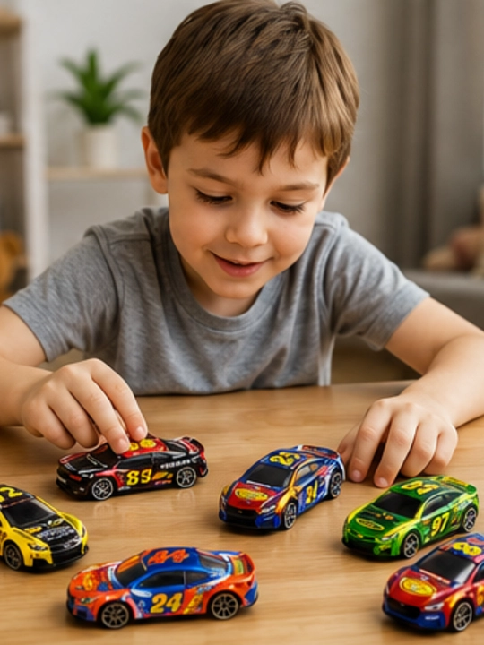 Набор игрушечных машинок Die-Cast Car Model, детские гоночные машинки для мальчиков 6 шт