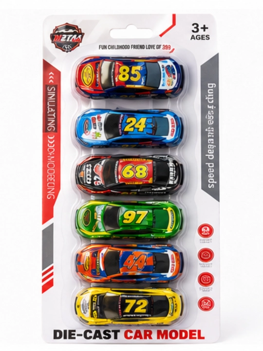 Набор игрушечных машинок Die-Cast Car Model, детские гоночные машинки для мальчиков 6 шт