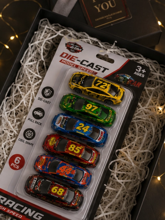 Набор игрушечных машинок Die-Cast Car Model, детские гоночные машинки для мальчиков 6 шт