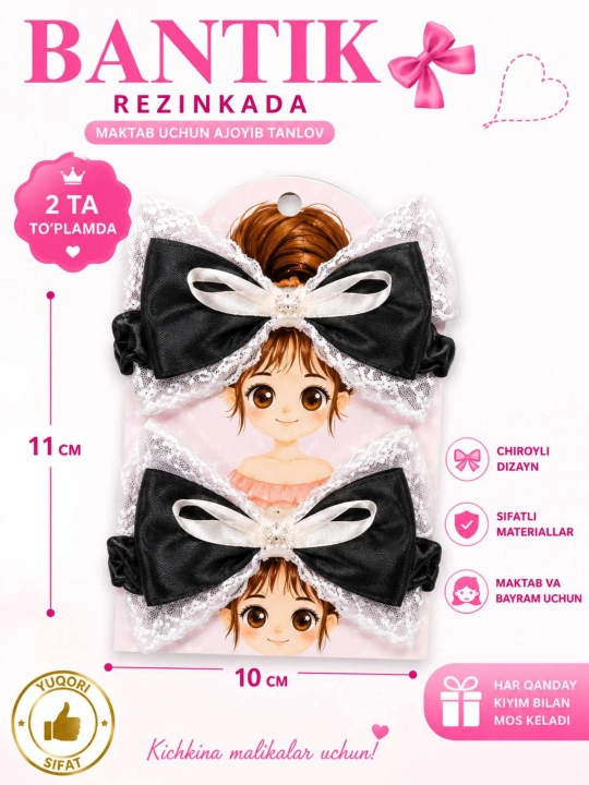 Qizlar uchun rezinkali bantik - 