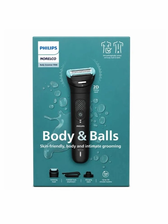 Триммер для тела Philips BG7480/50 Bodygroom Series 7000, Wet & Dry, 120 мин, Li-Ion