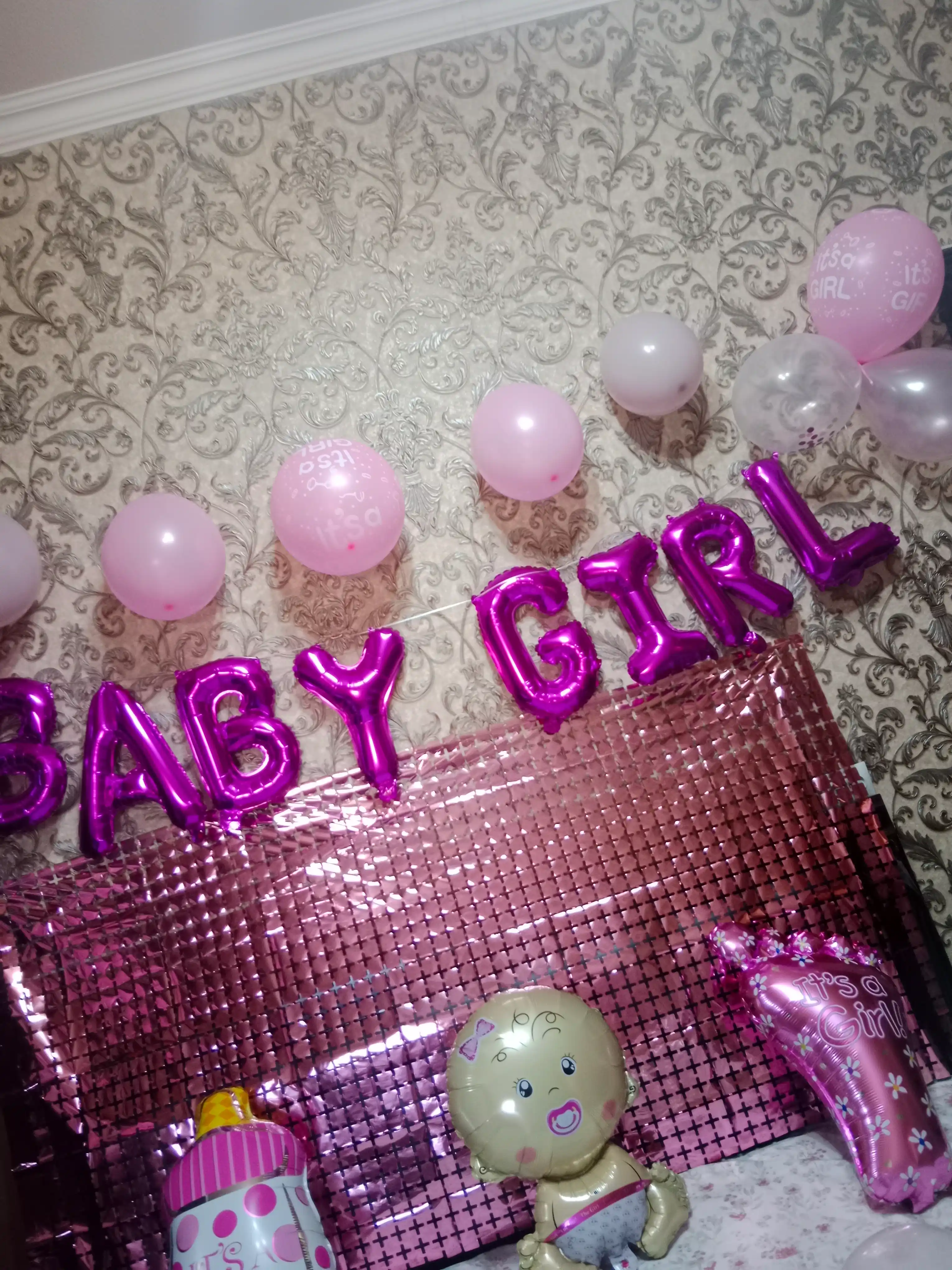 Набор воздушных шаров Baby Boy и Baby Girl