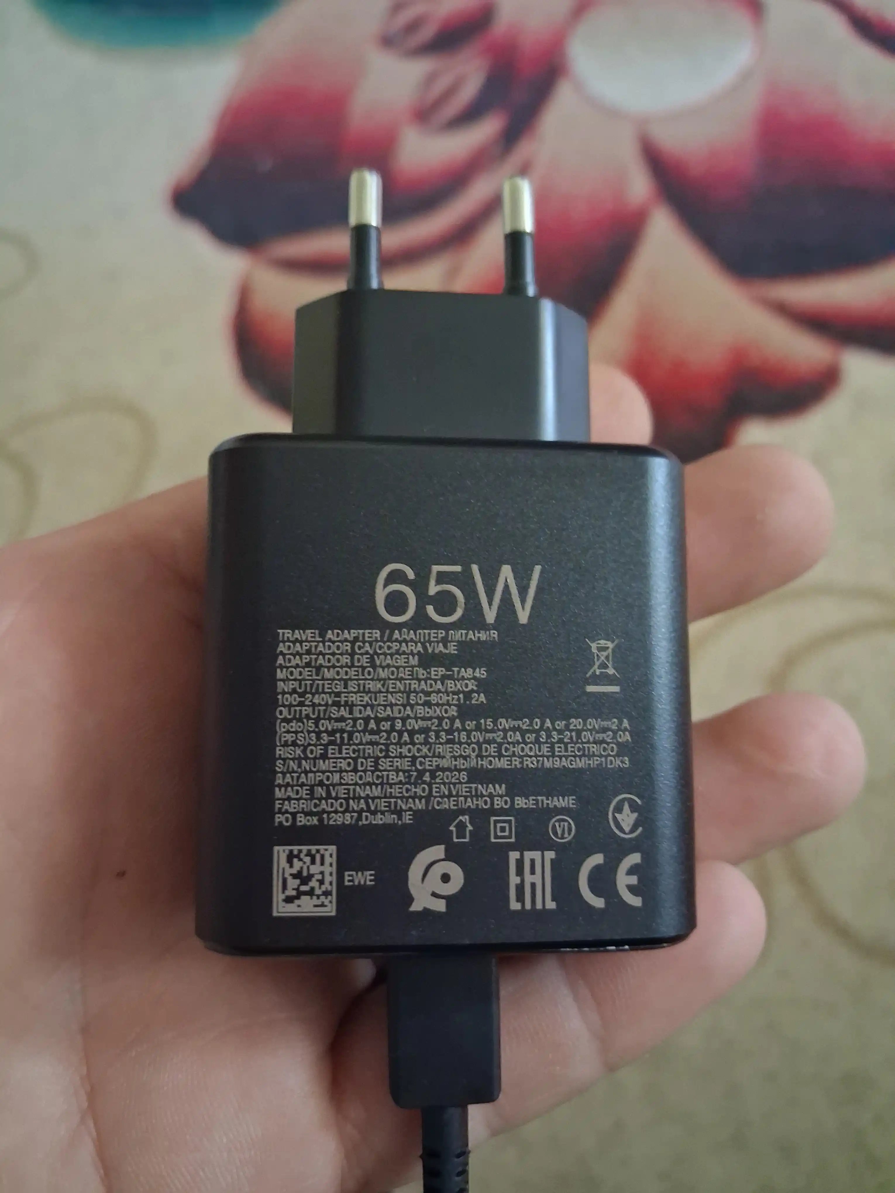 Зарядное устройство 45/120 Вт PD, USB-C, с кабелем 5A/6A – для Samsung и Xiaom