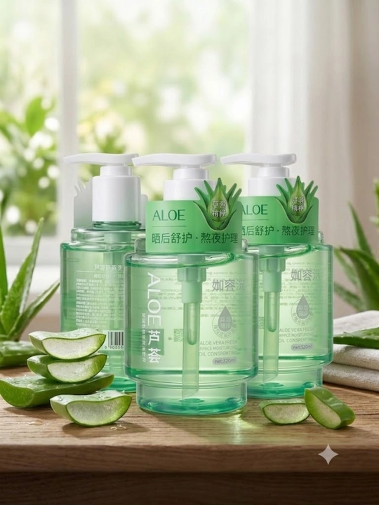 Tabiiy aloe geli, quyoshda qorayish uchun gel, sezgir teri uchun aloe geli - 