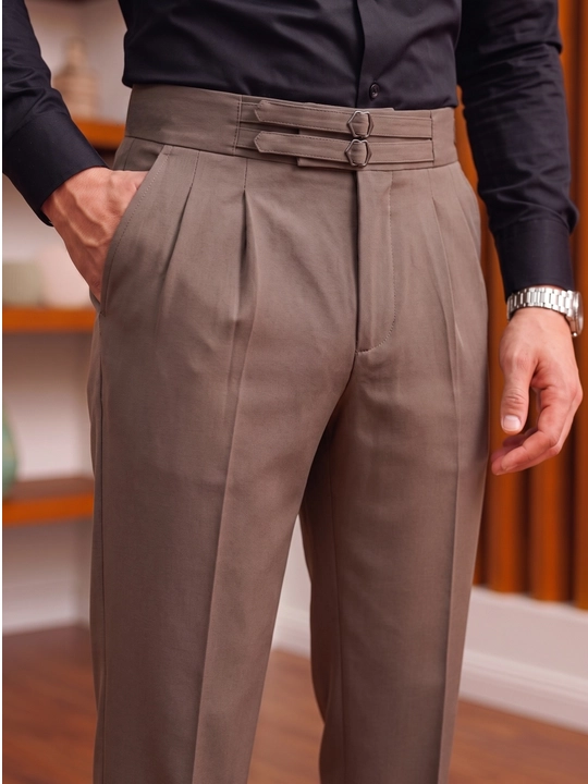 Erkaklar klassik shimi, old Money italyancha uslubda, paxta