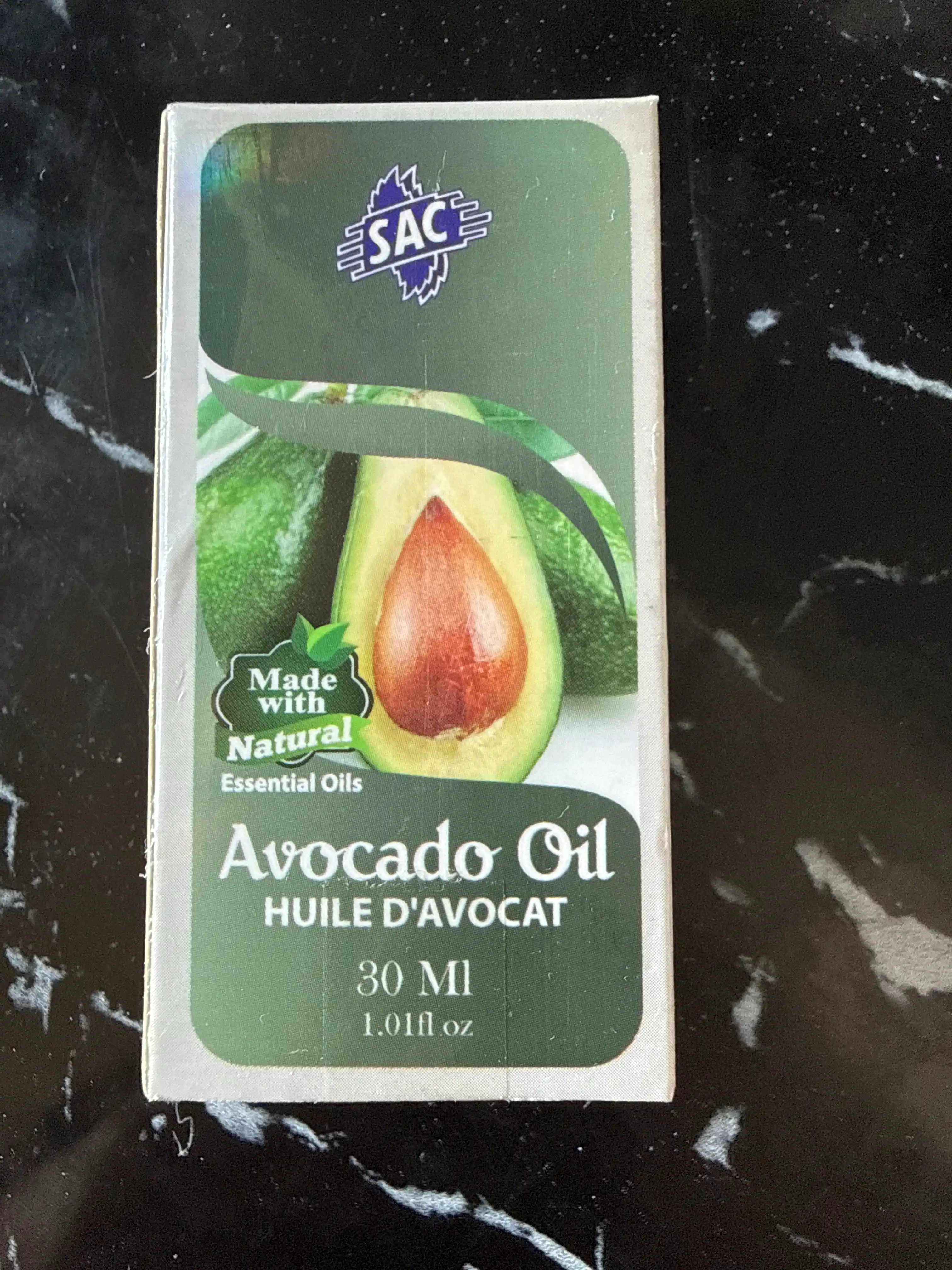 Tabiiy avokado moyi, sovuq siqim, yuz va sochlar uchun oziqlantiruvchi vosita, 30 ml